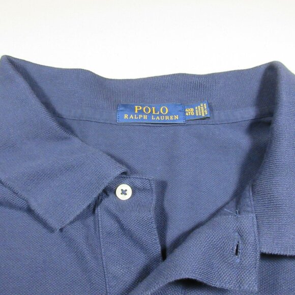 POLO Ralph Lauren mens solid navy mesh polo 4XB BIG NWT - Picture 3 of 6